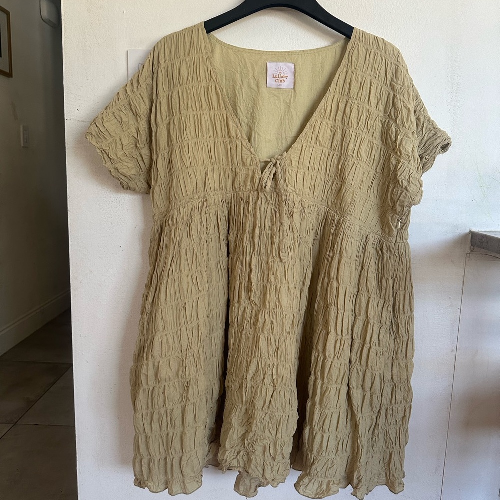 The Lullaby Club Capri Mini dress in sage green size M/L